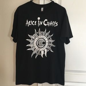 Alice In Chains band T-shirt large rock metal tour